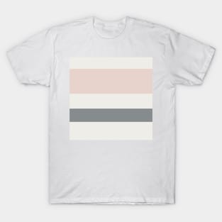 An uncommon unity of Alabaster, Grey, Gray (X11 Gray) and Light Grey stripes. T-Shirt